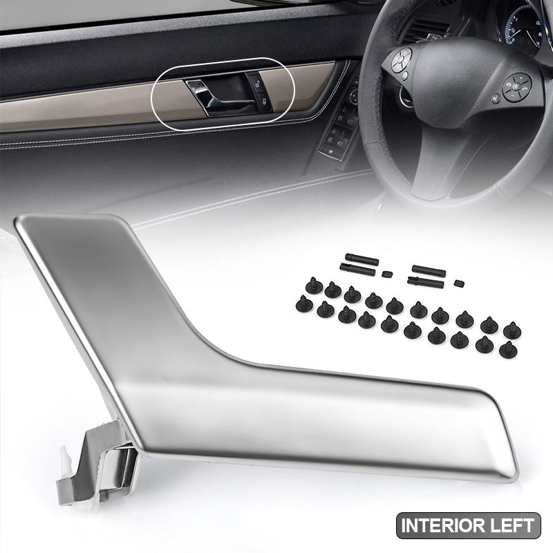 2047201171 Interior Door Handle For Mercedes-Benz C250 1.8L 2012-2015 C280 3.0L 2008-2009 C63 AMG 6.3L 2008-2015 Matte Sliver