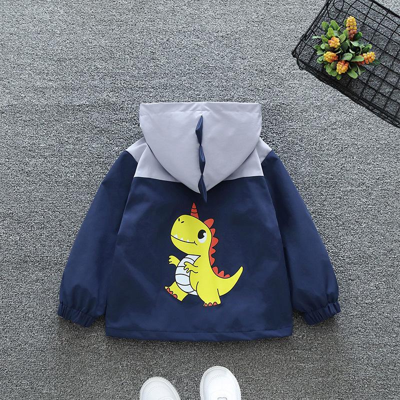 Loose Casual Hooded Rushing Coat Boys and Girls Jacket Spring Ball Thin Section of The Middle and Large Children Jacket Children's Outside