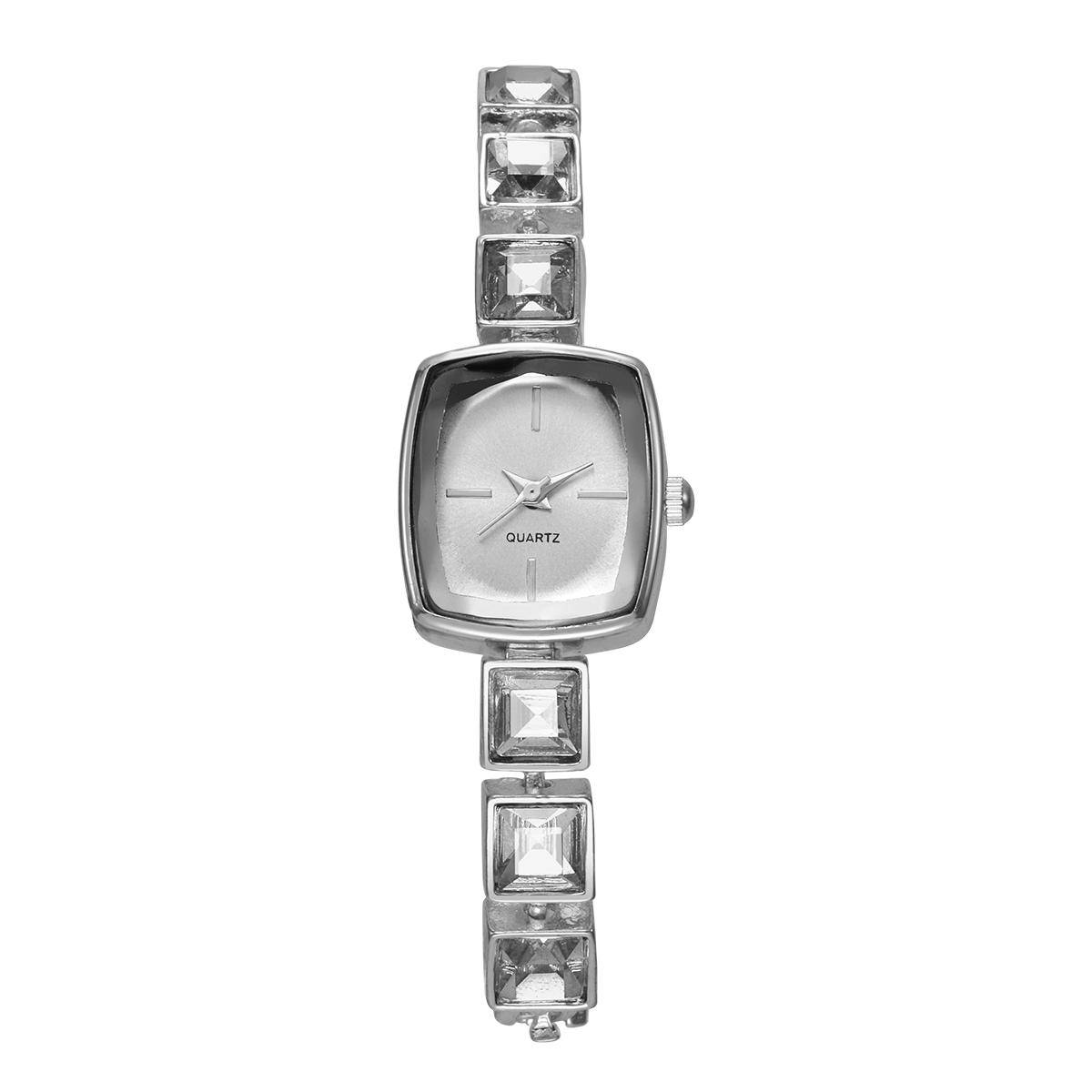 

Роскошные женские кварцевые часы с кристаллами, элегантные наручные часы-браслет с квадратным циферблатом для дам, часы Reloj Mujer