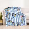 Bluey's Blue Fun Blanket Soft Warm Cozy Perfect for Office Chair Office Chair All-Season Use Stylish Decor Suitable for Gifting Relatives and Friends