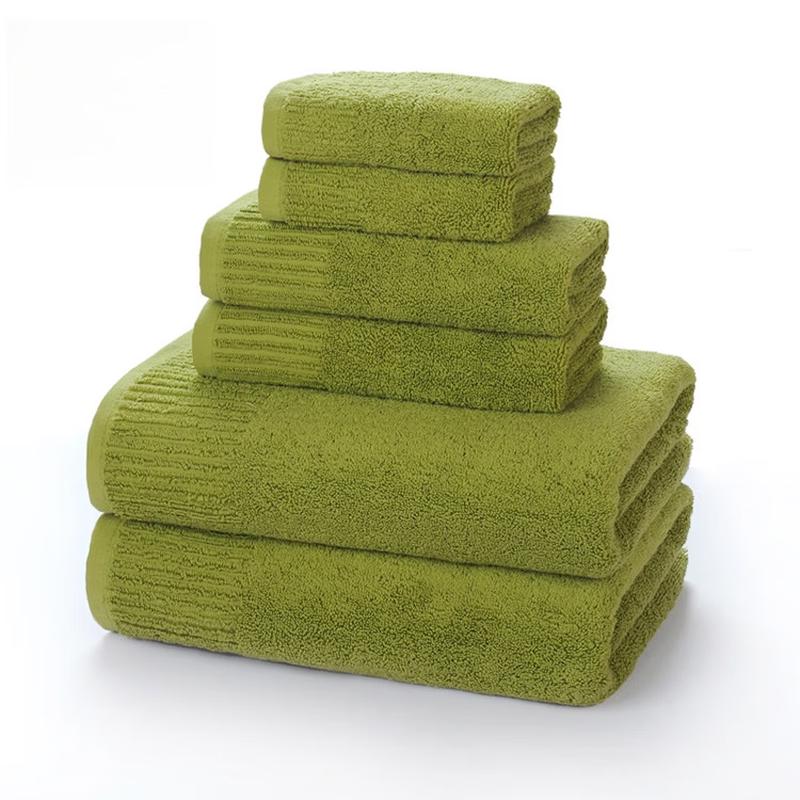 Handun Bean Green 3-Piece Cotton Towel Set