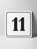 Metal Sign Black House Number On White Background Outdoor Wall Art Decor
