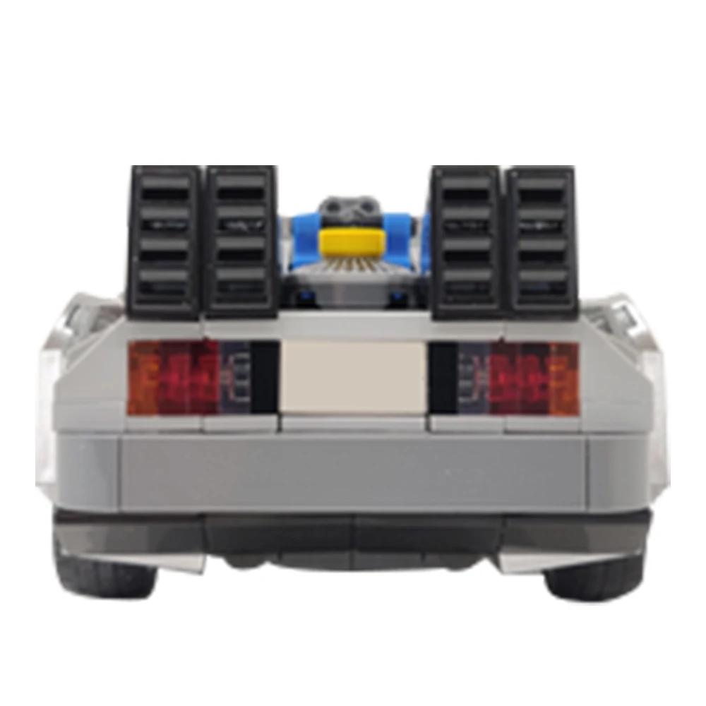 MOC Deloreaned Ritorno al Futuro Auto da Corsa Macchina del Tempo Mattoncini Tecnici Fantascienza Camion Blocchi da Costruzione Giocattolo per Bambini