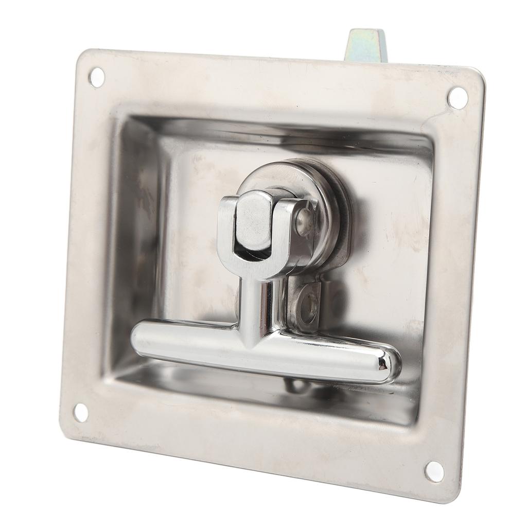 Folding T Handle Lock Keep Safety Rotating Unlock Stainless Steel Door Handle Lock for RV Yacht