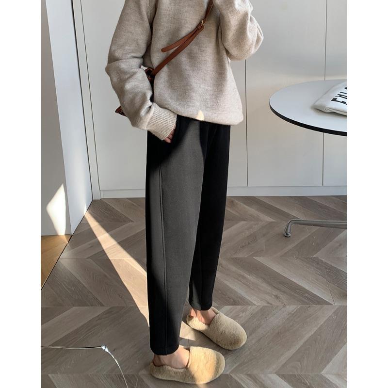 Fashion Autumn Winter Fleece Thickened Casual Sweatpants Women's Cotton Pants Loose Harlan Pants Soft Warm Pencil Pants Trousers 1897