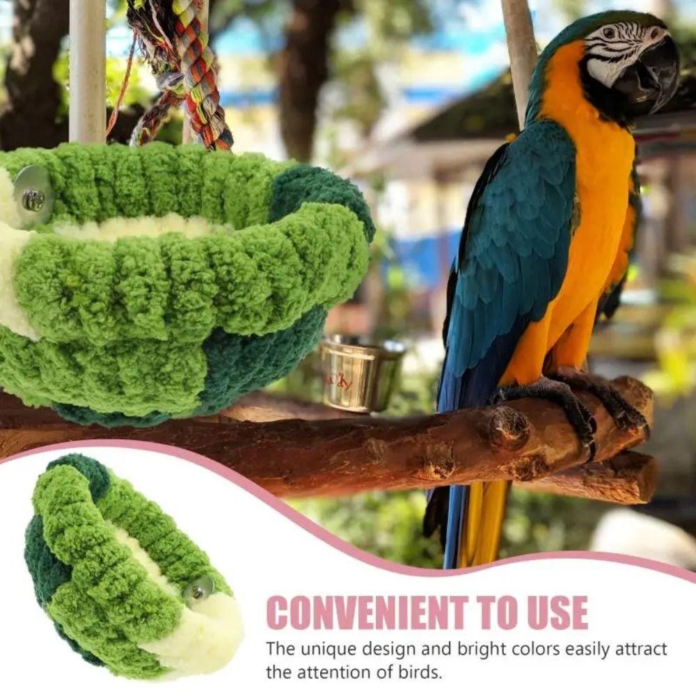 Soft Plush Bird Bed Warm Parrot Cage Winter Nest Bird House Bird Warm Nest  Autumn Winter