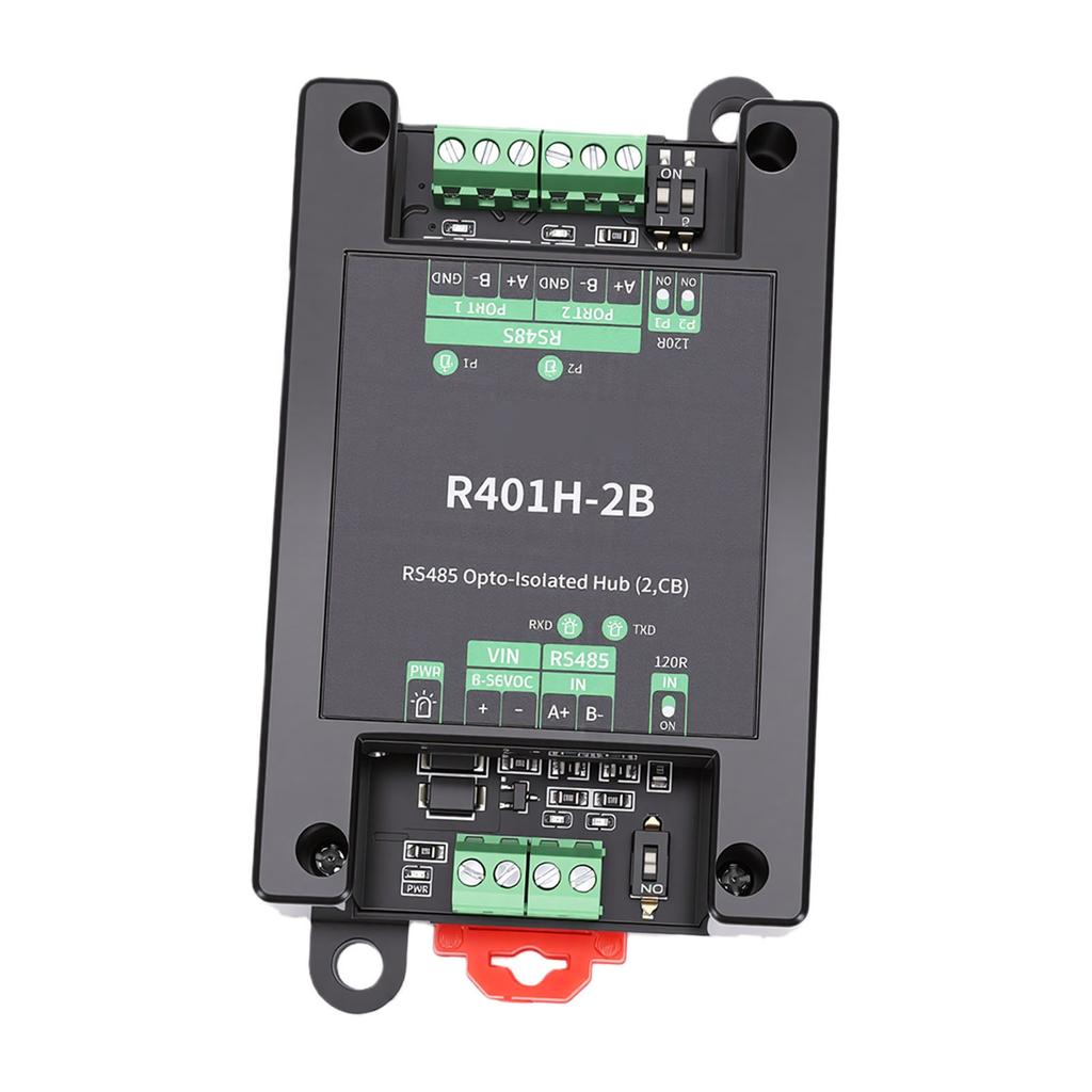 1 in 2 Out 485 Optocoupler Isolated Serial Port Hub Half Duplex Transparent with 3.5mm Terminal 32 Nodes