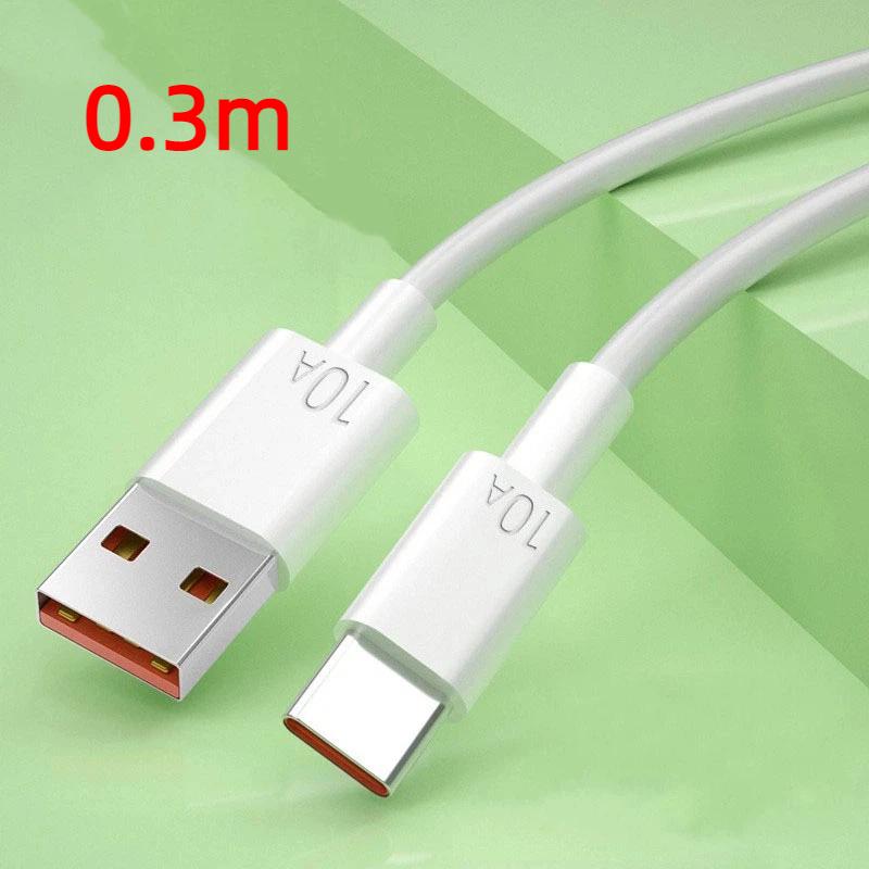 

Android 120 Вт 10 А USB на Type-C Кабель Super Fast Charging Для Huawei P40 Honor Data Cord Для Xiaomi Redmi 0,3/1 м/1,5 м/2 м 0.3m белый