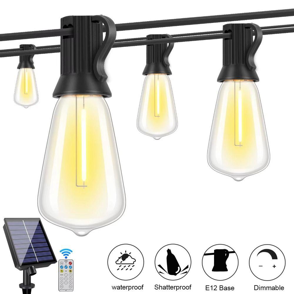Dimmable LED Outdoor Patio Lights Shatterproof Halloween Outside Light  Party Supplies
