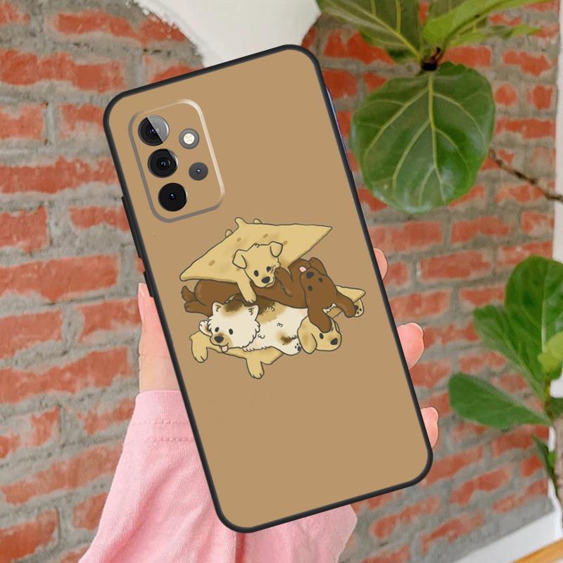 Cartoon Samoyed Dog Phone Case For Samsung Galaxy A55 A35 A25 A15 A52 A32 A12 A51 A71 A13 A33 A53 A14 A34 A54 Samsung A55
