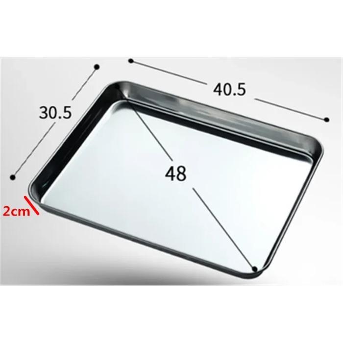 304 Stainless Steel Baking Tray Plate Bbq Tray With Removable Cooling Rack Set Baking cake Pan Sheet Non Toxic Oven Dishwasher