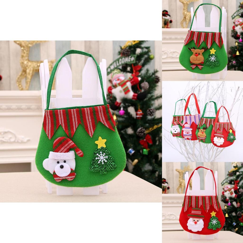 Christmas Festive Gift Bags For Holiday Storage And Party Decoration Use