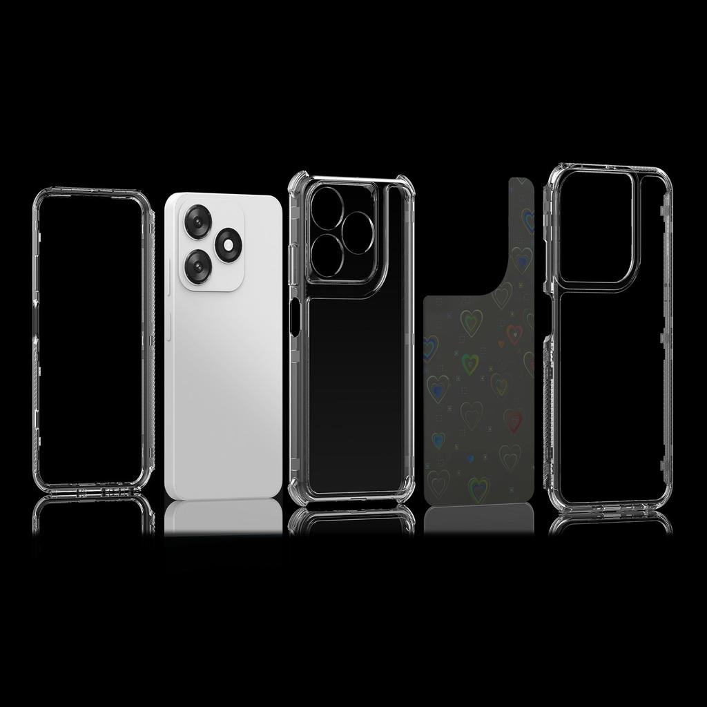 For TECNO Spark 10 4G/Spark 10C 4G Case Precise Cutouts Acrylic TPU Clear Phone Cover with Laser-printed Film