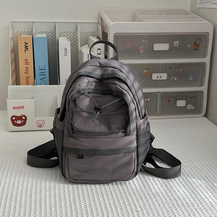Schoolbag new high-value drawstring contrasting backpack large-capacity sports backpack schoolbag travel bag college style bag