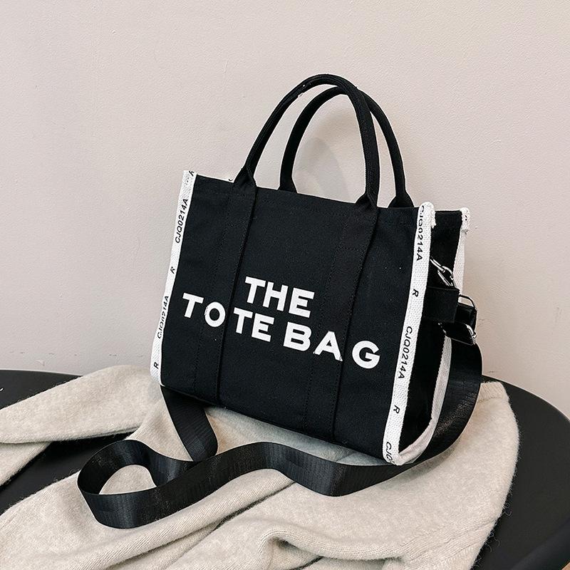 Stylish Tote Bag New Lettering Handbag Large-Capacity Canvas Crossbody Bag CLE