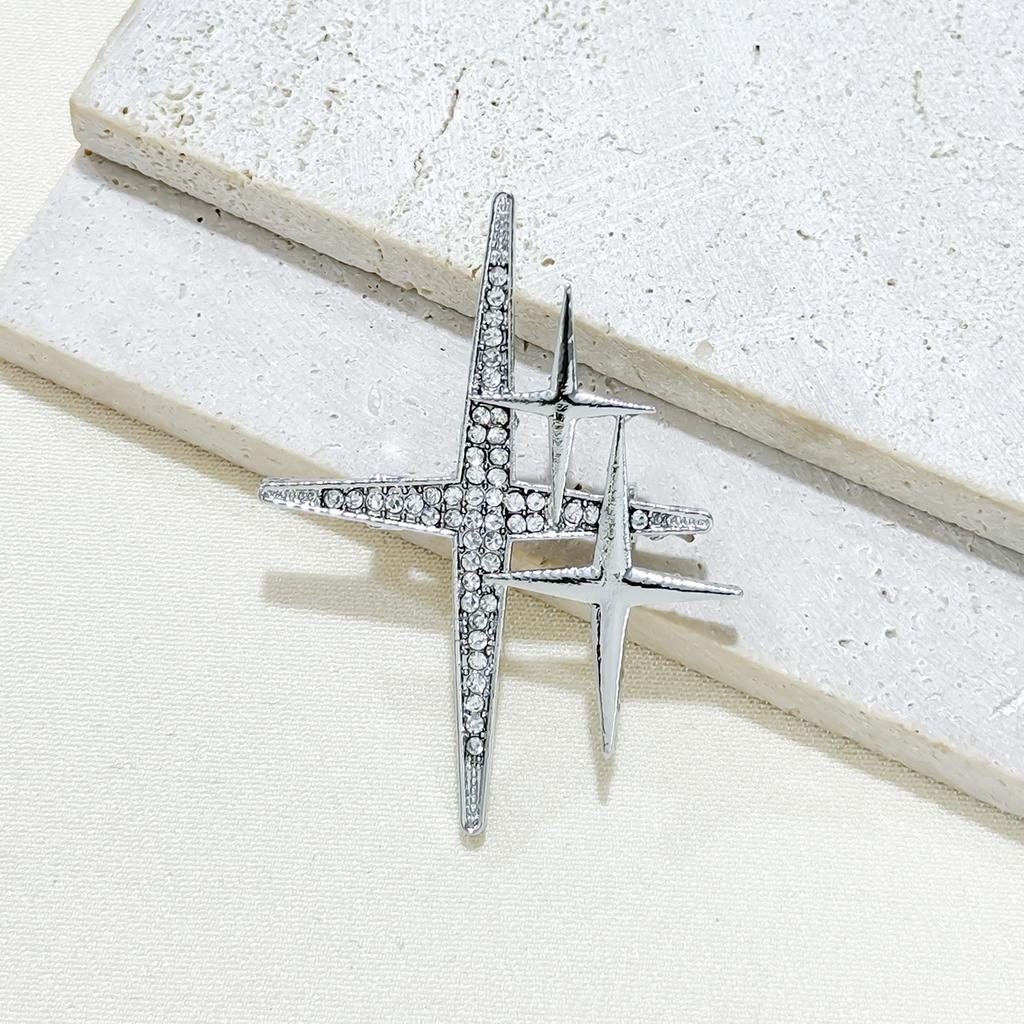 Simple And Fashionable High-End Big Star Brooch, Female Ins Trendy Personality Temperament Coat, Cardigan, Suit, Corsage Pin