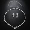 Fashion Jewelry Set With Dazzling Water Diamond For Brides And Women