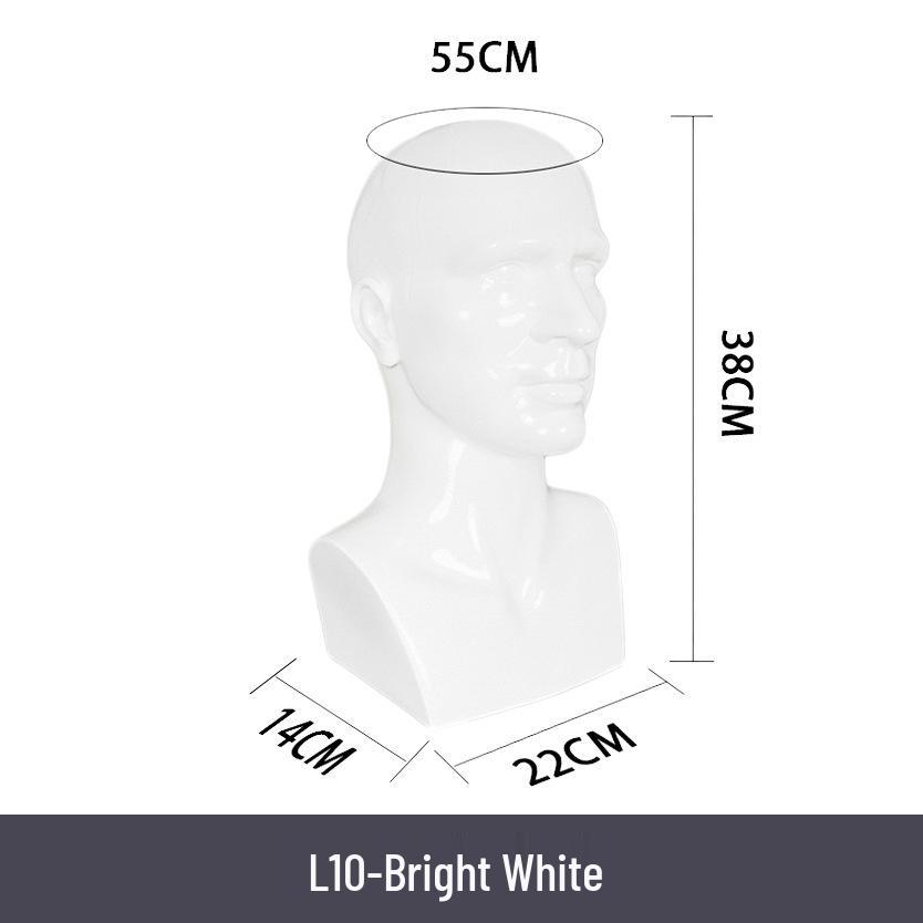 Multifunctional Display Mannequin Head for Spray Paint Hat, Bow Tie, Glasses, and Mask Props