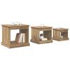 Coffee Table Set of 3 Artisan Oak 48 X 45 X 45 Cm Engineered Wood