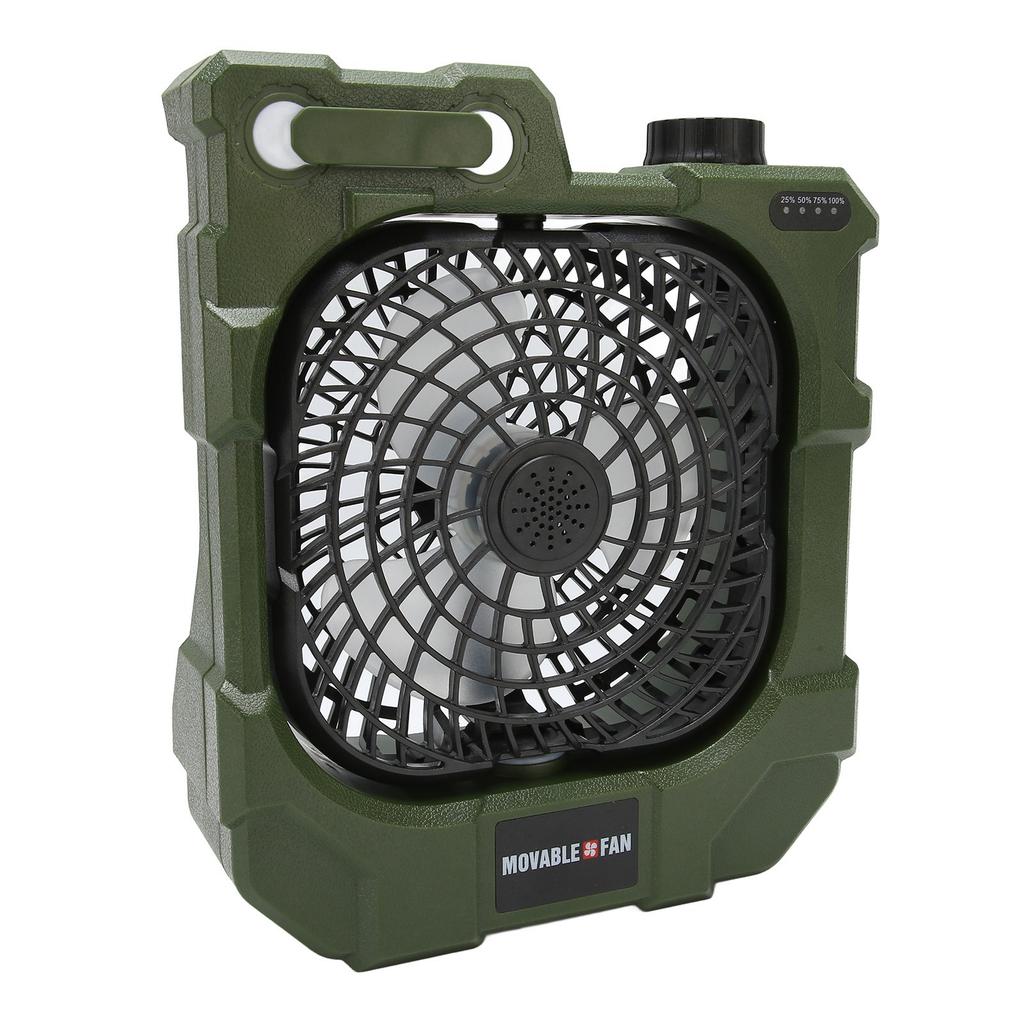 Camping Fan Rechargeable Portable Super Quiet 270 Degree Auto Rotation USB Cooling Fan with LED