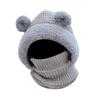 Woolen Kids Winter Hat Windproof Hooded Cap New Neck Warmth Cover  Winter