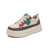 Spring White Shoes New Style of Female Students' Thick-soled High-rise Sports Shoes Casual Street Shot