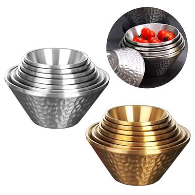 Convenient Steel Salads Snacks Bowl Practical Fruit Salad Bowl Tray Functional Bowl for Food Preparation and Serving