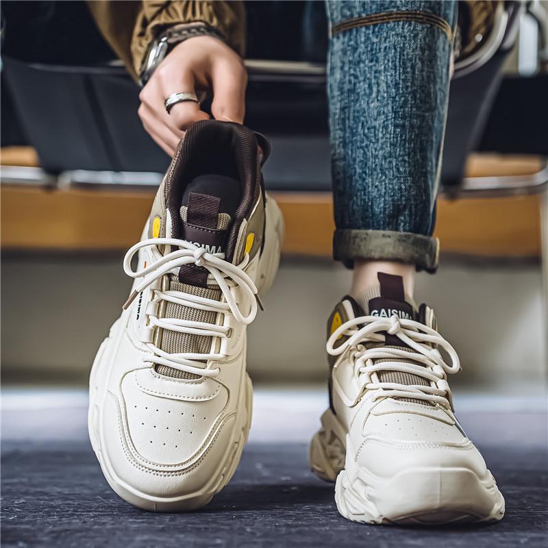 Fashion  men's original design of high quality casual platform elevating shoes walking comfortable sports shoes