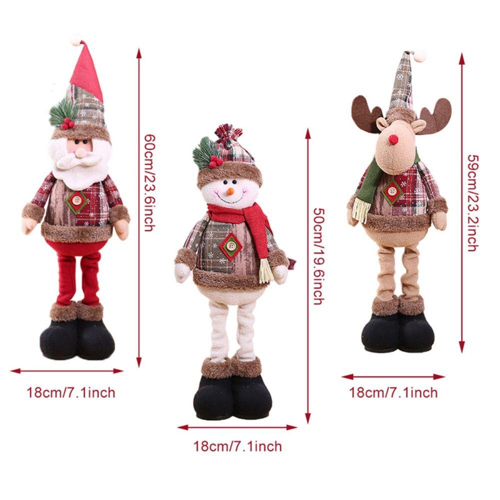 Decoration Elk Snowman Kids Toys Christmas Tree Accessories Desktop Santa Claus Doll Xmas Ornament
