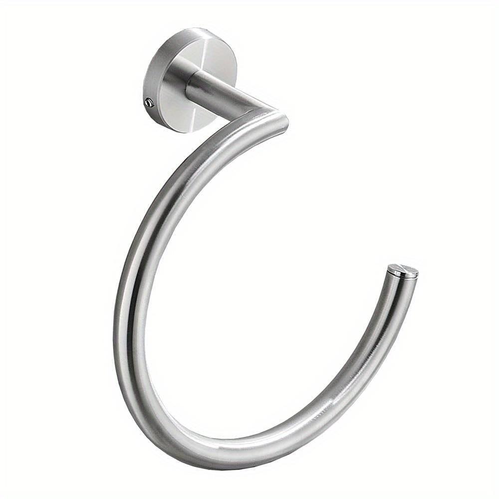 

Wall Mounted Open Towel Ring, Decorative Towel Hanger, Stainless Steel Design, Bathroom Accessory for Hand Towels and Washcloths