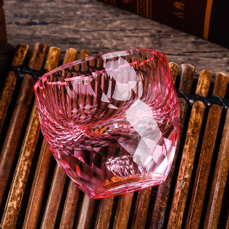 Faceted Water Drop Cup Creative Crystal Glass Gold Foil Baijiu Cup Spirits Cup Generation Moutai Cup Source