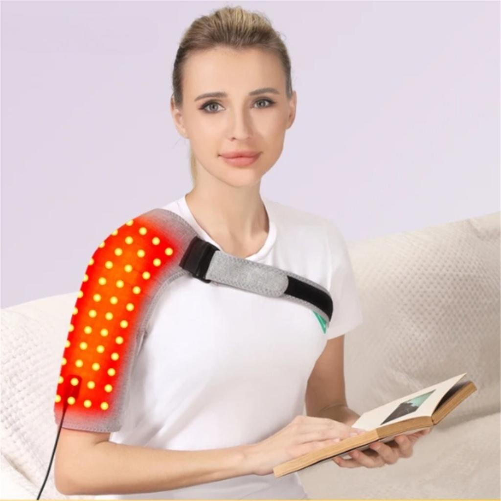 Red Light Heating Massage Shoulder Guard Shoulder Massage Support Belt Strap for Joint Brace Care Muscle Relaxation