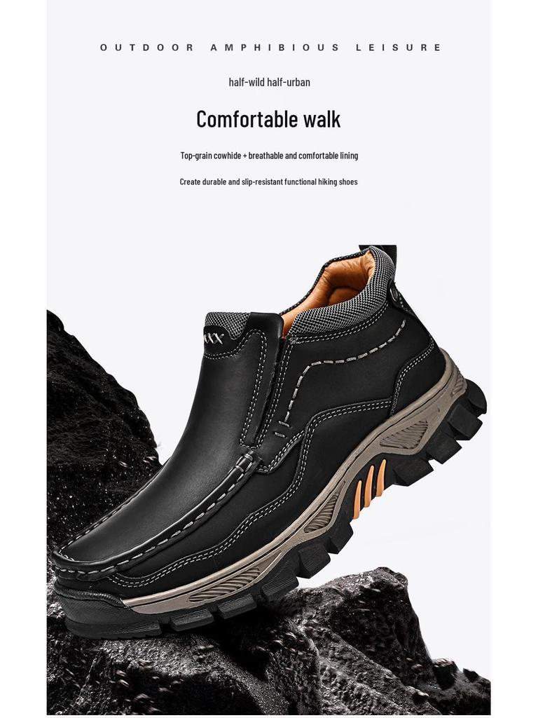 High-Top Men's Wear-Resistant Non-Slip Urban Outdoor Casual Boots for Autumn/Winter