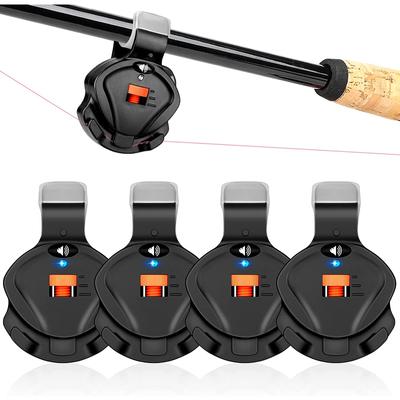 1PC Fishing Bite Alarm Indicator, LED Light Fishing Bite Alarms Bell Electronic Adjustable Sound Volume Sensitive Digital Sound Alert On Fishing Rod