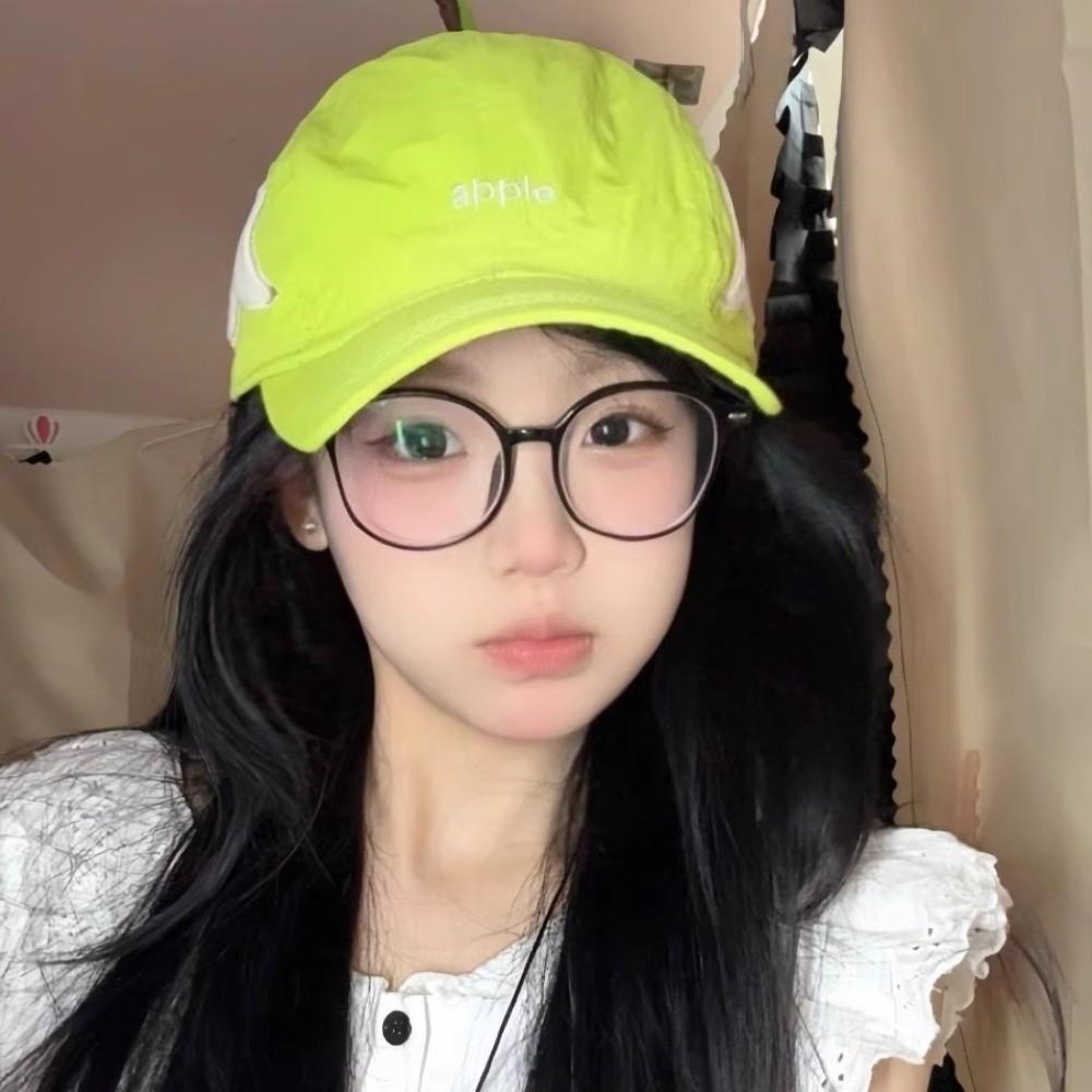 Cotton Embroidered Letter Hat Peaked Creative Fruits Cap Simple Fruits Baseball Cap  Girl
