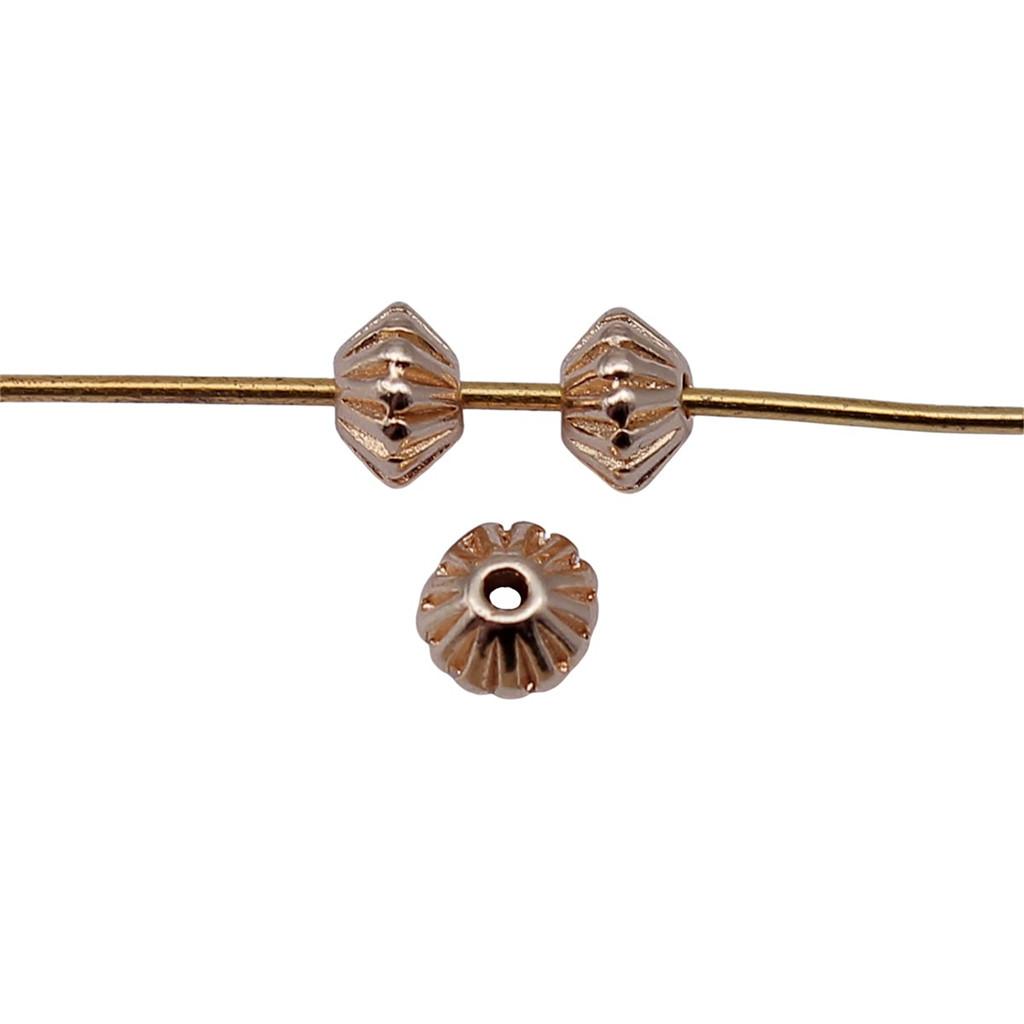 Multi Color Flower Edge Spacer Beads Metal Charms For Jewelry Making Accessories