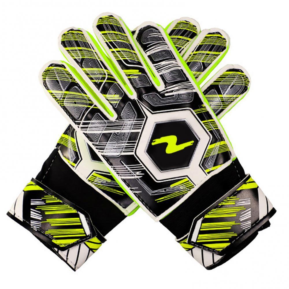 Children's soccer goalkeeper gloves 6/7/8/9/10 Size thickened latex non-slip adjusting wrist strap goalkeeper gloves