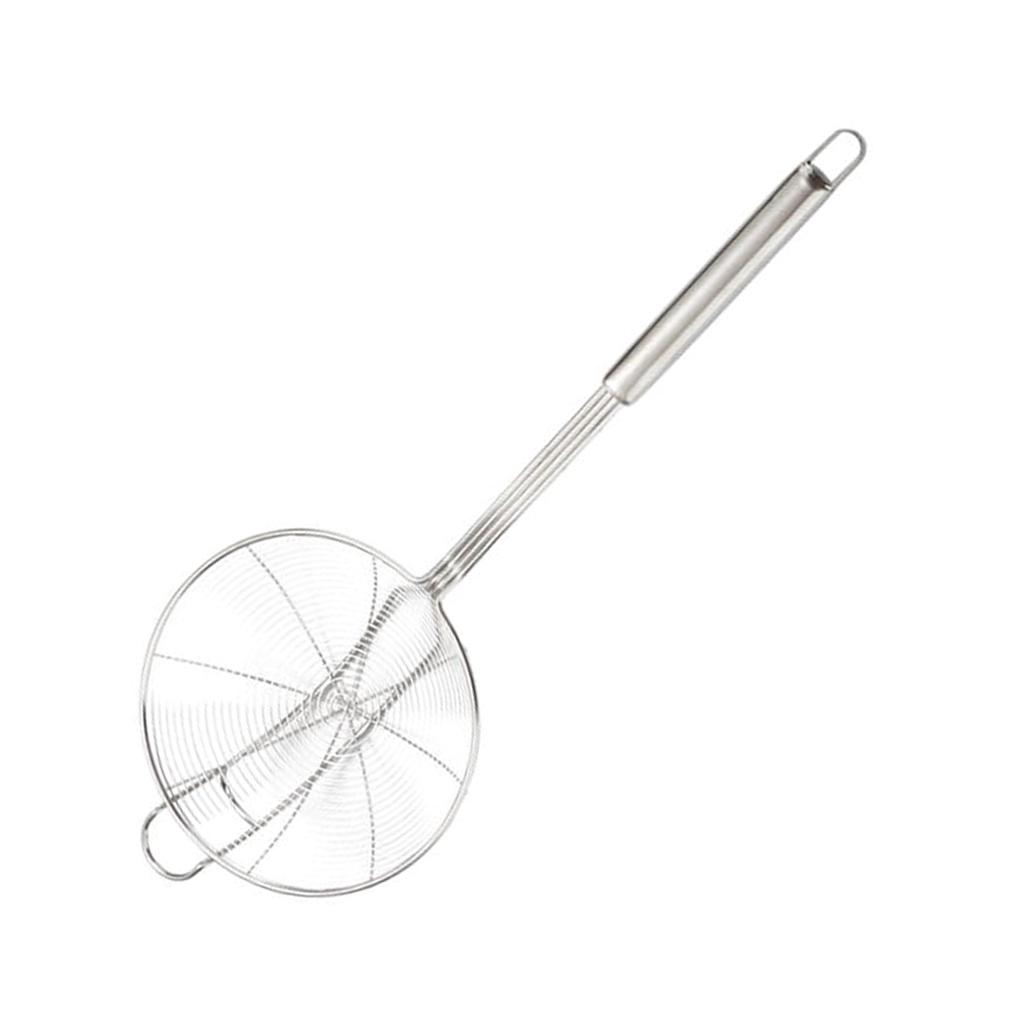 Slotted Spoon Stainless Steel Handle Grip Design Strainer Ladle for Kitchen