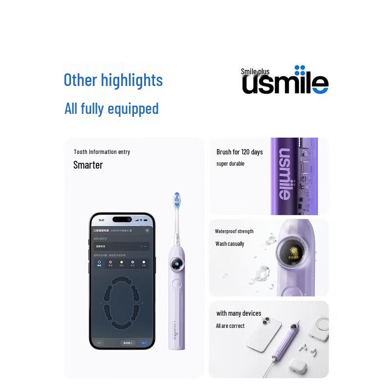 usmile Y30 AI Smart Electric Toothbrush CN plug (adapter included)