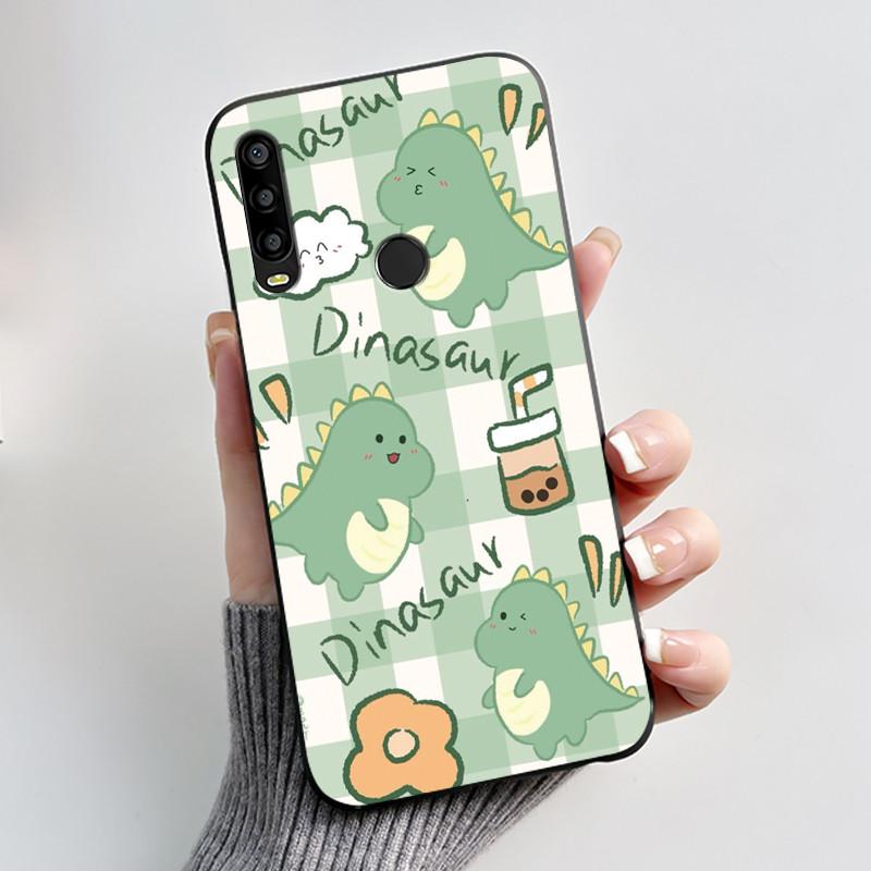 Casing For TCL L10 Pro Case Aesthetic Fashion Cute Cat Cartoon Pattern Shockproof Soft Silicone Back Cover Black TPU Phone Case