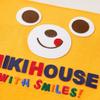 MIKI HOUSE Long Sleeve T-Shirt with Logo, for Boys and Girls, Baby, Kids, School, 10-5234-579, 130cm, Yellow