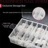 60/240/300 Pcs Acrylic Coffin Nail Forms 15 Size Oval Nail Extension Nail  Easy Nail Extensions