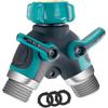 Metal Garden Hose Splitter Upgraded 2025, 2 Way Y Hose Connector, Easy Grip, Easy To Open