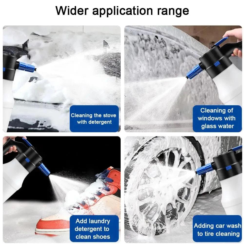 1.5L Electric Foam Sprayer Foaming Pump Sprayer, Car Wash USB Blaster Rechargeable Foam Sprayer Home Water Watering Snow Ca C2W4