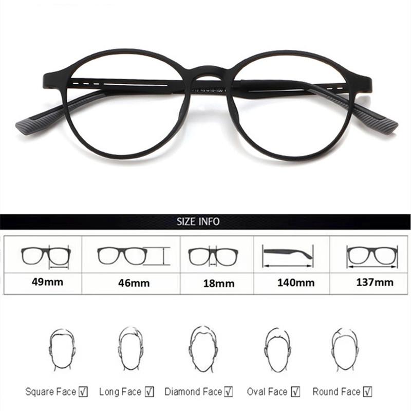 New Ultralight Rubber Titanium Alloy  Myopia Glasses Retro Round Optical Prescription Eyeglasses Frame Men And Women Eyewear