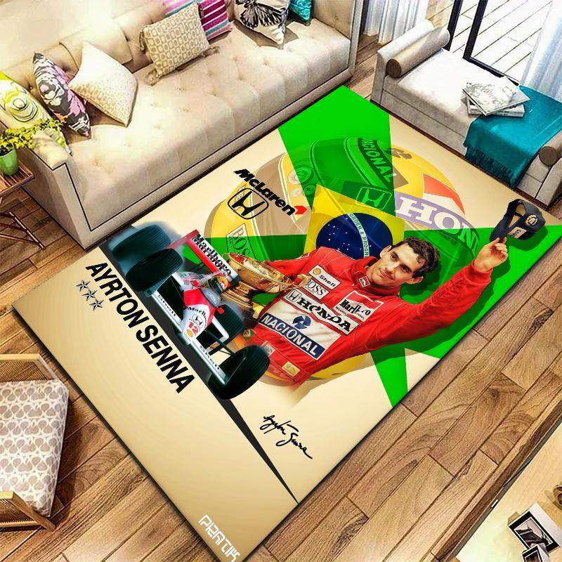 Ayrton Senna Carpet Rug for Living Room Bedroom Home Sofa Decoration,Kids play Nonslip Floor Mat