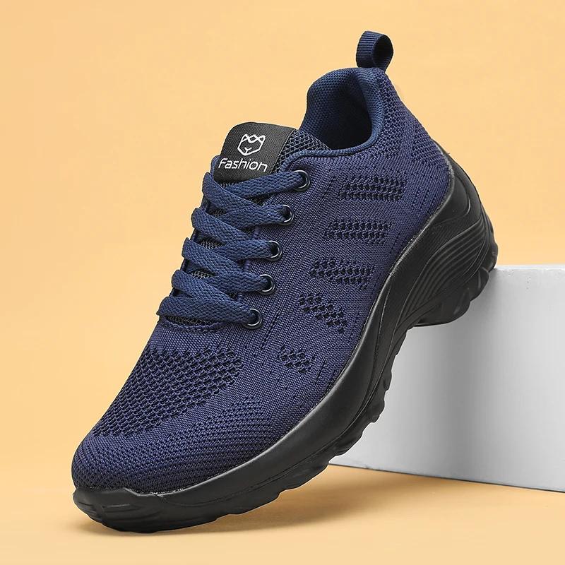 Women'S Walking Running Shoes Lightweight Breathable Fashionable Knitted Tennis Shoes Comfortable Activity Sneakers Women