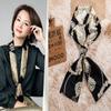 Long small silk scarf spring and summer new with shirt streamer multi-functional belt hair tie high-end printed scarf