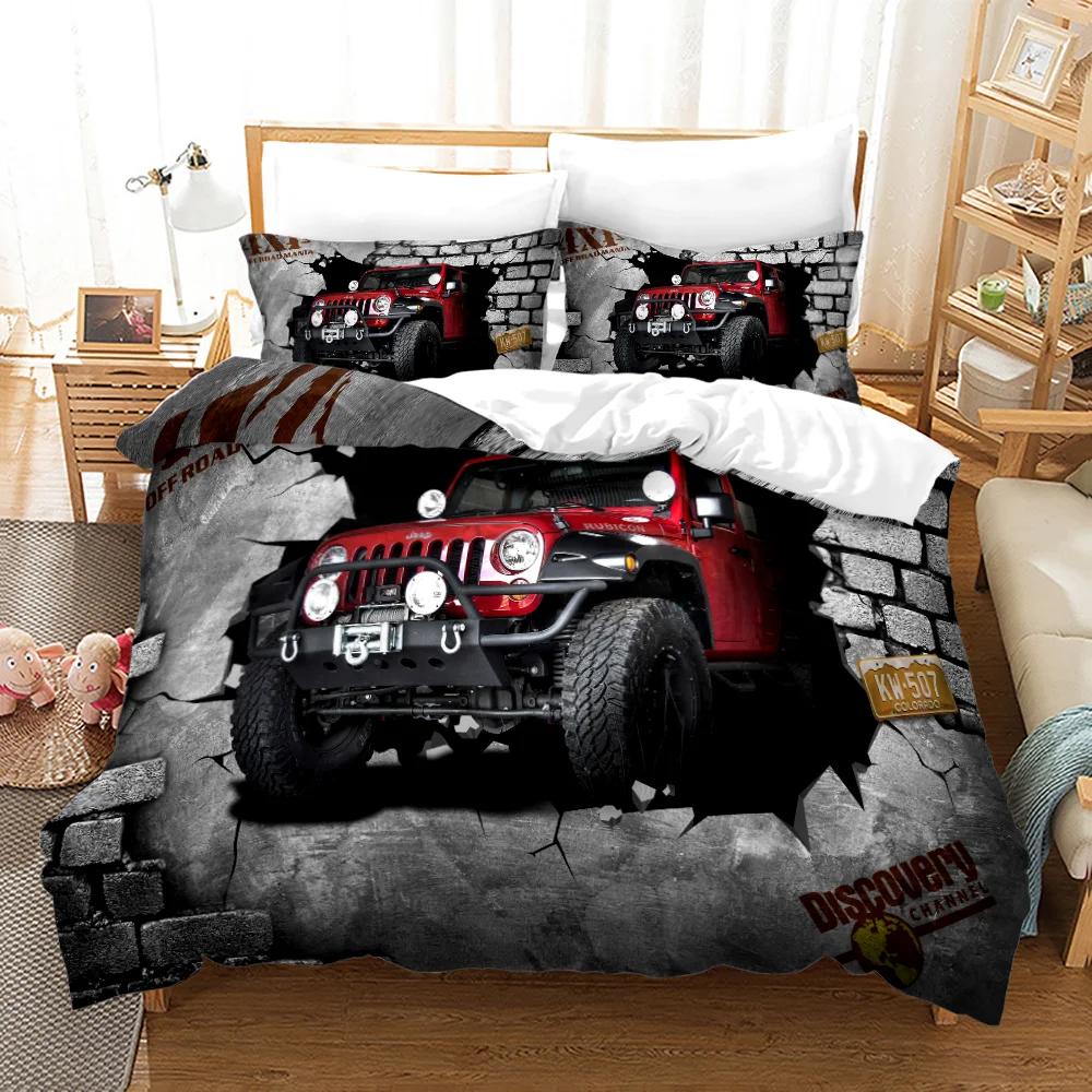 M-Monster Jam Bedding Set Single/Twin/Full/Queen/King Size Monster Jam F-F1 Bed Set Aldult Kid Bedroom Duvetcover Sets 3D Anime