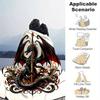 1pc Black Dragon with Sword Blanket  Home Decorative for All Seasons, Living Room, Travel, Camping